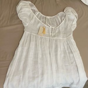 DÔEN Sarria Dress - Salt/White color - Small